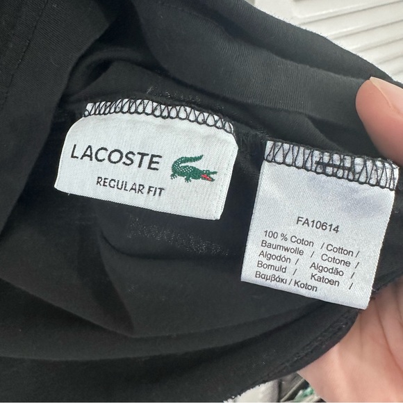 Men’s Black Lacoste Regular Fit Size L - Picture 4 of 5